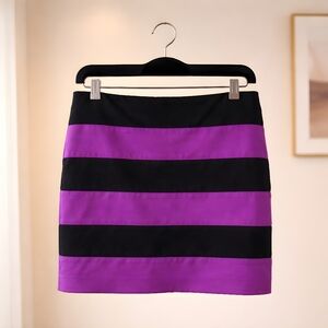Ann Taylor Black & Purple Skirt